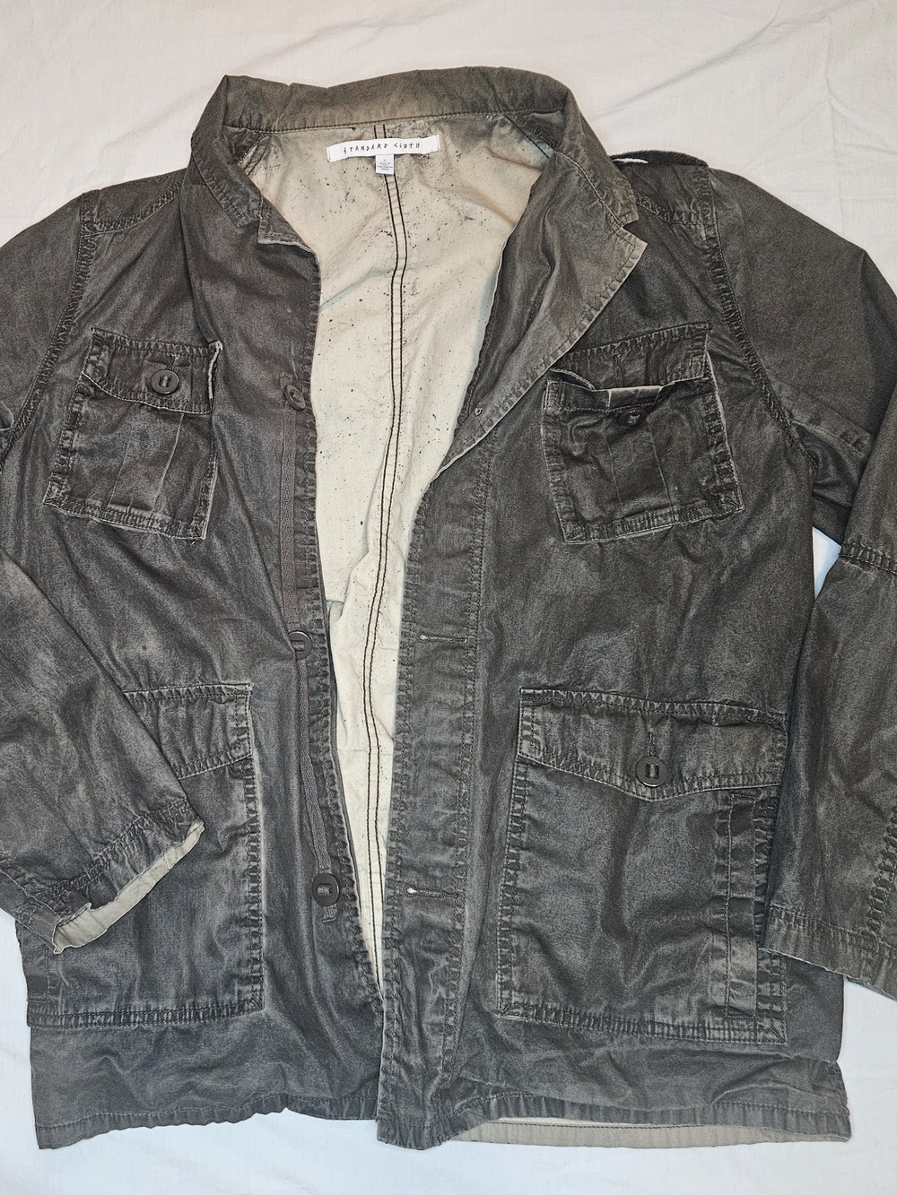 Men's Washed Olive Lightweight Utility Jacket